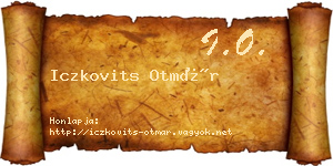 Iczkovits Otmár névjegykártya